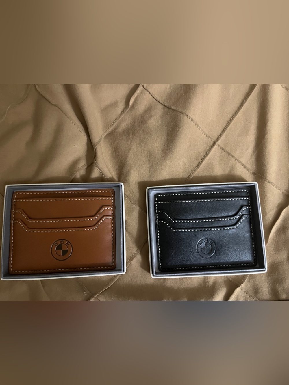 BMW Leather Card Holders in Black and Brown
